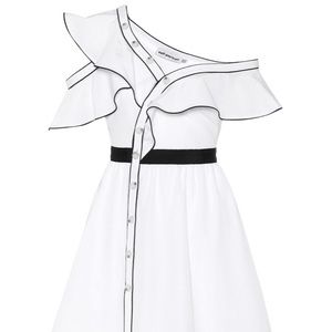 Self-Portrait Poplin Frills Dress